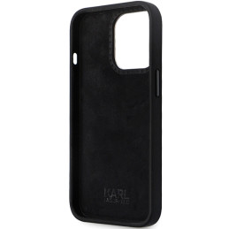 Etui Karl Lagerfeld Silicone C Metal Pin do iPhone 13 Pro / 13, czarne
