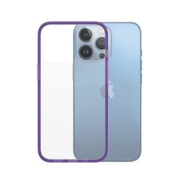 Etui antybakteryjne PanzerGlass ClearCase do iPhone 13 Pro, fioletowa ramka