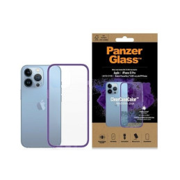 Etui antybakteryjne PanzerGlass ClearCase do iPhone 13 Pro, fioletowa ramka