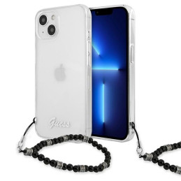 Etui Guess Black Pearl do iPhone 13 mini, Transparent