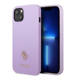 Etui Guess Saffiano 4G Small Metal Logo do iPhone 13 mini, purpurowy/purple