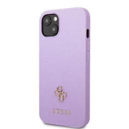 Etui Guess Saffiano 4G Small Metal Logo do iPhone 13 mini, purpurowy/purple