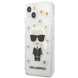 Etui Karl Lagerfeld Flower Ikonik Karl do iPhone 13 mini, przezroczysty/transparent