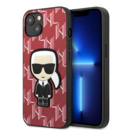 Etui Karl Lagerfeld Monogram Ikonik Patch do iPhone 13 mini, czerwone