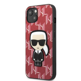 Etui Karl Lagerfeld Monogram Ikonik Patch do iPhone 13 mini, czerwone