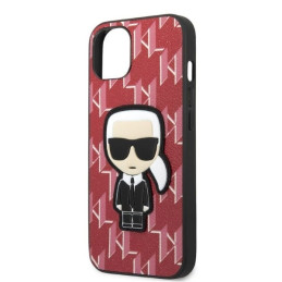 Etui Karl Lagerfeld Monogram Ikonik Patch do iPhone 13 mini, czerwone
