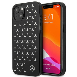 Etui Mercedes Silver Stars Pattern do iPhone 13 mini, czarne