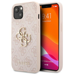 Etui Guess 4G Big Metal Logo do iPhone 13, różowy/pink