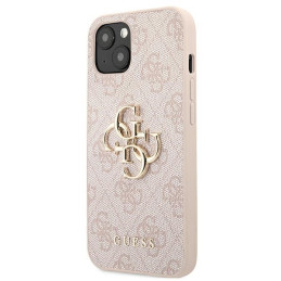 Etui Guess 4G Big Metal Logo do iPhone 13, różowy/pink