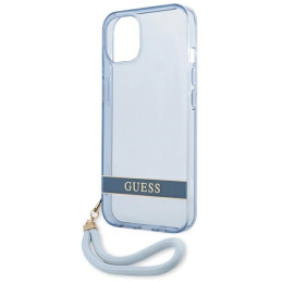 Etui Guess Translucent Strap do iPhone 13, niebieskie