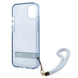 Etui Guess Translucent Strap do iPhone 13, niebieskie
