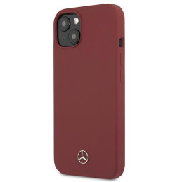 Etui Mercedes Silicone Line do iPhone 13, czerwone