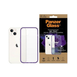 Etui antybakteryjne PanzerGlass ClearCase do iPhone 13, fioletowa ramka