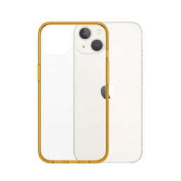 Etui antybakteryjne PanzerGlass ClearCase do iPhone 13, pomarańczowa ramka