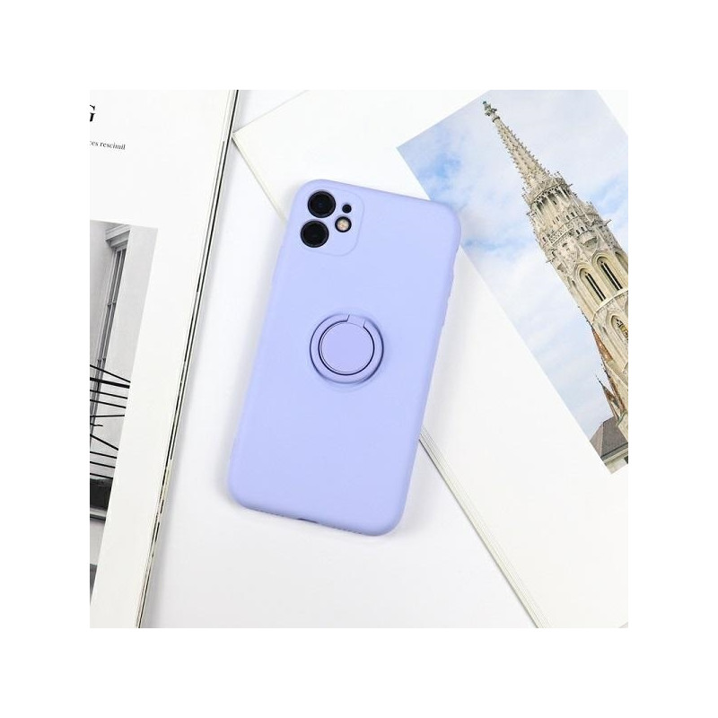 Etui Beline Silicone do Ring iPhone 12 Pro Max niebieskie