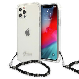 Etui Guess Black Pearl do iPhone 12 Pro Max, Transparent