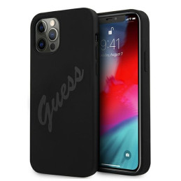 Etui Guess Script Vintage do iPhone 12 Pro Max, czarne