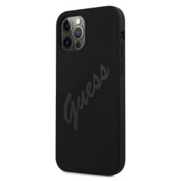 Etui Guess Script Vintage do iPhone 12 Pro Max, czarne