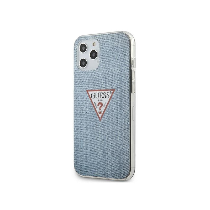 Etui Guess Jeans Collection do iPhone 12 Pro Max, niebieski/light blue