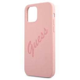 Etui Guess Script Vintage do iPhone 12 Pro Max, różowy/pink