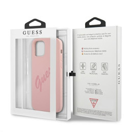 Etui Guess Script Vintage do iPhone 12 Pro Max, różowy/pink