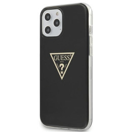 Etui Guess Metallic Collection do iPhone 12 Pro Max, czarne