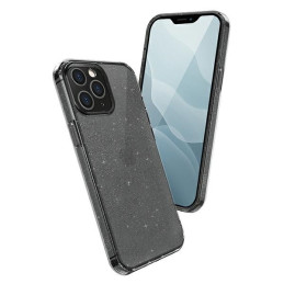Etui brokatowe UNIQ LifePro Tinsel do iPhone 12 Pro Max, czarne
