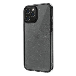Etui brokatowe UNIQ LifePro Tinsel do iPhone 12 Pro Max, czarne