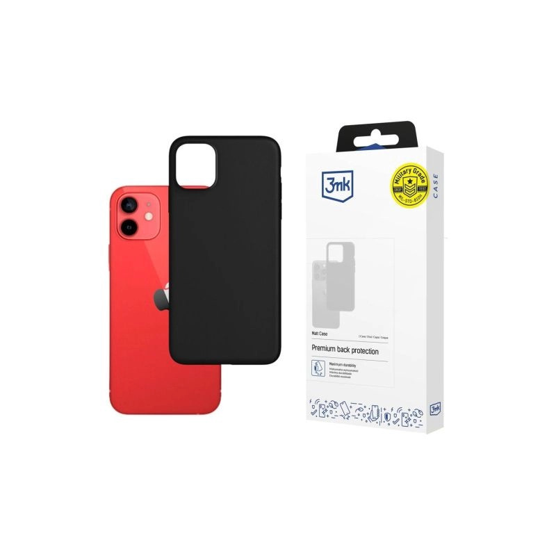 Etui 3MK Matt Case do iPhone 12 Mini, czarne