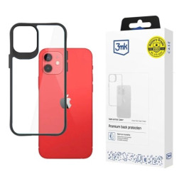 Etui 3MK SatinArmor+ Case do iPhone 12 mini, przezroczyste z czarną ramką