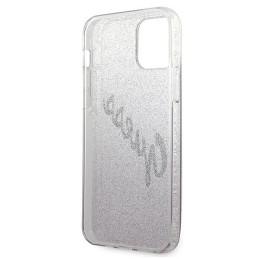 Etui Guess Glitter Gradient Script do iPhone 12 mini, różowy/pink