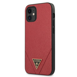 Etui Guess Saffiano do iPhone 12 mini, czerwone