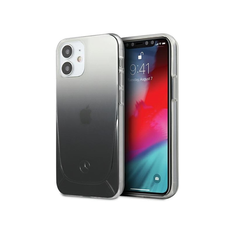 Etui Mercedes Transparent Line do iPhone 12 mini, czarne