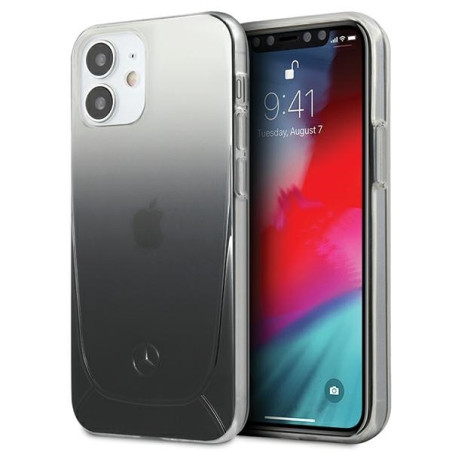 Etui Mercedes Transparent Line do iPhone 12 mini, czarne