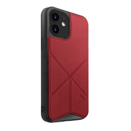 Etui z podstawką UNIQ Transforma do iPhone 12 mini, czerwone