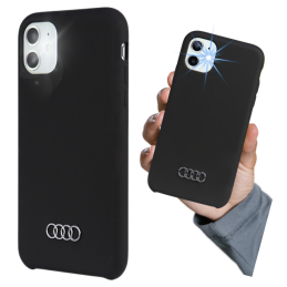 Etui Audi Silicone do iPhone 12/12 Pro, czarne