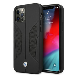 Etui BMW Leather Perforate do iPhone 12/12 Pro, czarne