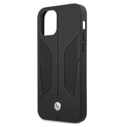 Etui BMW Leather Perforate do iPhone 12/12 Pro, czarne
