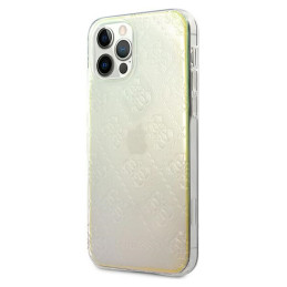 Etui Guess 4G 3D Pattern Collection do iPhone 12/12 Pro, opalowe