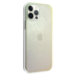 Etui Guess 4G 3D Pattern Collection do iPhone 12/12 Pro, opalowe