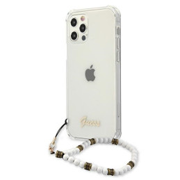 Etui Guess White Pearl do iPhone 12/12 Pro, Transparent