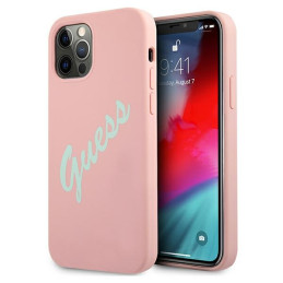 Etui Guess Silicone Vintage do iPhone 12/12 Pro, różowo zielony/green pink