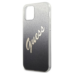 Etui Guess Glitter Gradient Script do iPhone 12/12 Pro, czarne