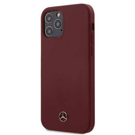 Etui Mercedes Silicone Line do iPhone 12/12 Pro, czerwone