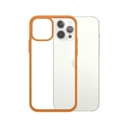 Etui antybakteryjne PanzerGlass ClearCase do iPhone 12/12 Pro, pomarańczowa ramka