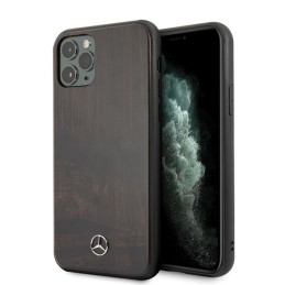 Etui Mercedes Wood Line Rosewood do iPhone 11 Pro Max, brązowy/brown