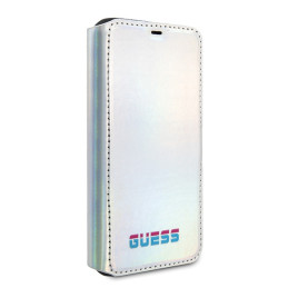 Etui z klapką Guess book Iridescent do iPhone 11 Pro, srebrny/silver