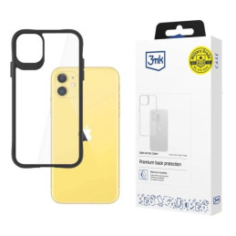 Etui 3MK SatinArmor+ Case do iPhone 11, przezroczyste z czarną ramką