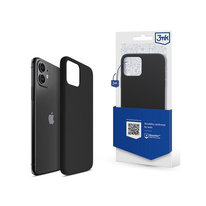 Etui 3MK Silicone Case do iPhone 11 / Xr, czarne