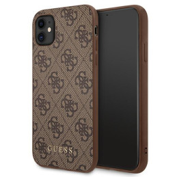 Etui Guess 4G Metal Gold Logo do iPhone 11 / Xr, brązowy/brown